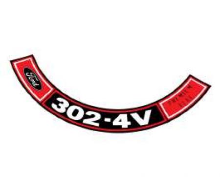 Air Cleaner Decal - 302-4V Premium Fuel