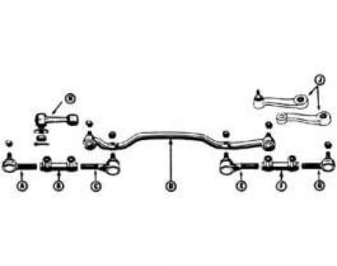 Inner Tie Rod - Power Steering - Left - V8