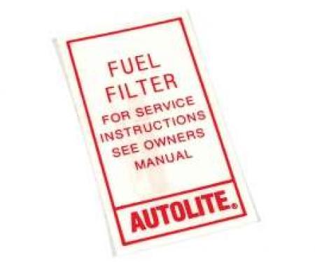Fuel Filter Decal - Autolite