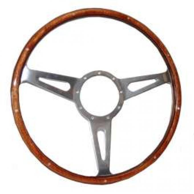 Steering Wheel, Woodgrain, 15 Diameter, Falcon, Ranchero, 1965-66