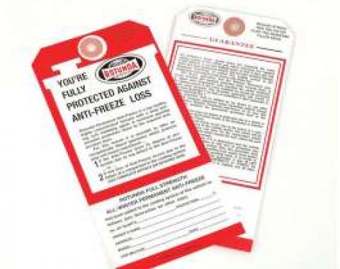 Rotunda Antifreeze Tag