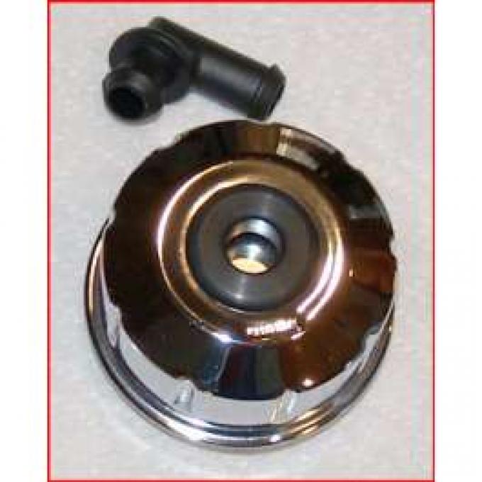 Oil Filler Breather Cap Chrome Opening in Top Twisttype