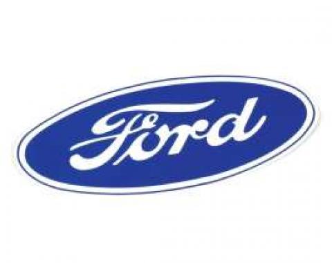 Ford Oval Decal - 17 Long - White Background - Self Adhesive