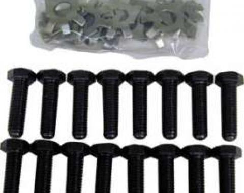 Exhaust Manifold Bolt and Lock Set - 289 Hi-Po V8 - F On Head Of Bolt