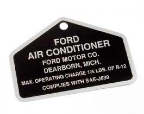 Decal - Air Conditioning Aluminum Tag