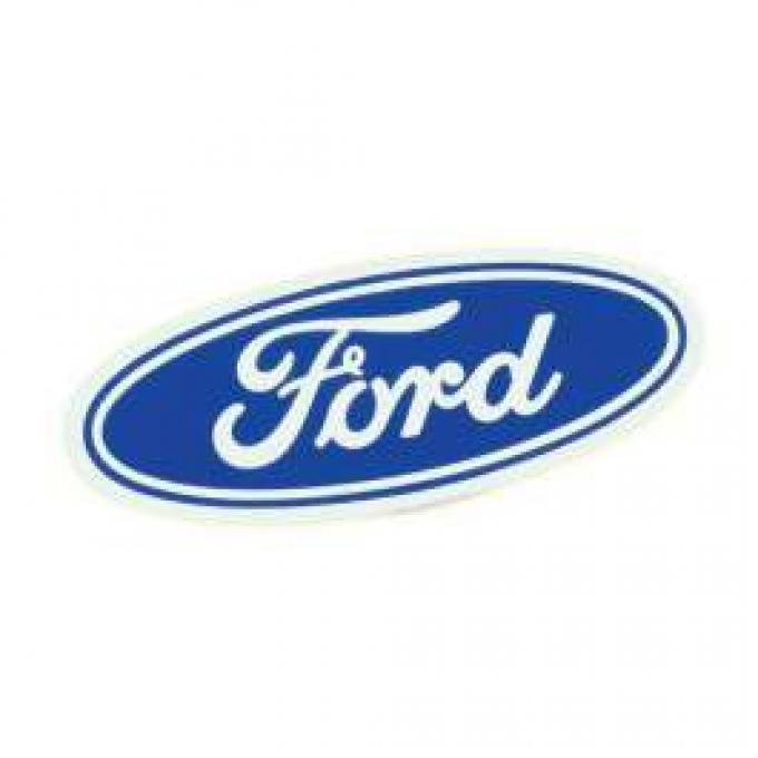 Ford Oval Decal - 3-1/2 Long - White Background - Self Adhesive