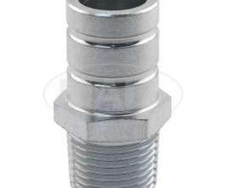 Heater Hose Straight Connector - With 3/8 Tapered Thread and 5/8 Hose Nipple