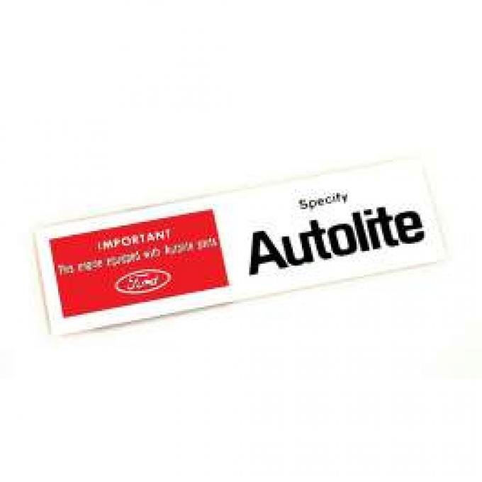 Air Cleaner Decal - Autolite Replacement Parts