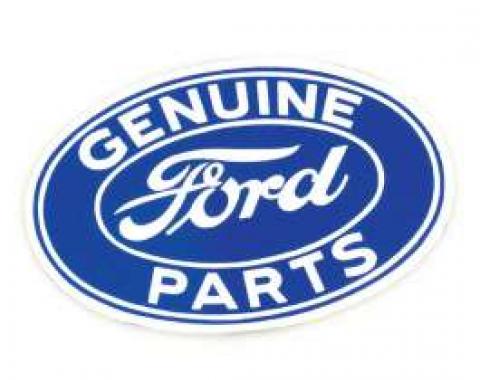 Genuine Ford Parts Decal - White Lettering On Blue Background - 3 X 2-1/8