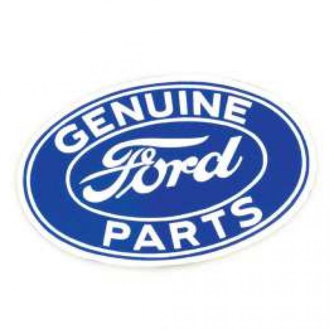 Genuine Ford Parts Decal - White Lettering On Blue Background - 3 X 2-1/8