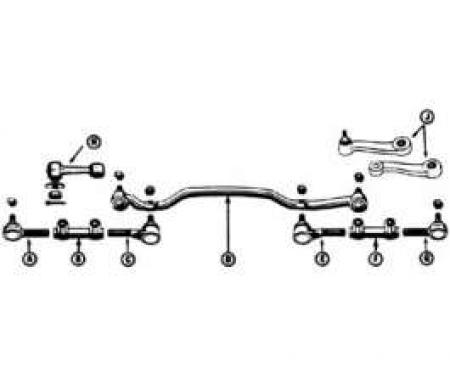 Idler Arm - Power Steering - 6 Cylinder