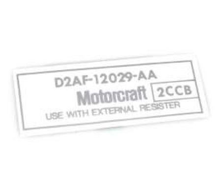 Ignition Coil Decal - Motorcraft