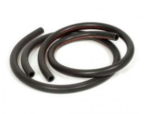 Heater Hose Set - Exact Reproduction - 2 Pieces - Red Stripe - For Cars Without Air Conditioning - From 2-1-1968