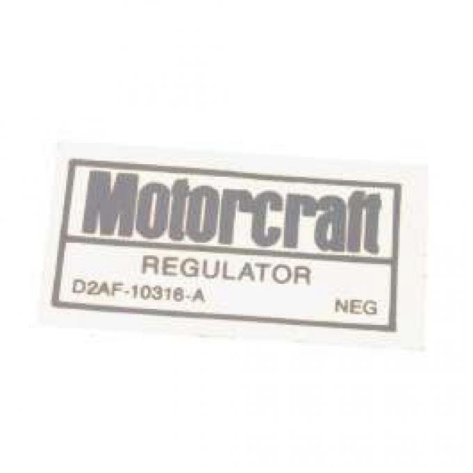 Decal - Regulator Motorcraft - No Air Conditioning