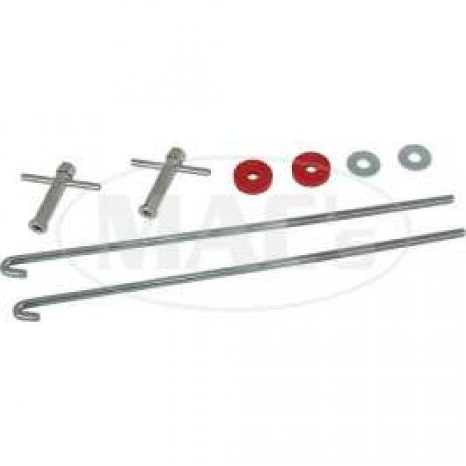 Chrome T-Bar Battery Hold Downs