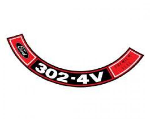 Air Cleaner Decal - 302-4V Premium Fuel