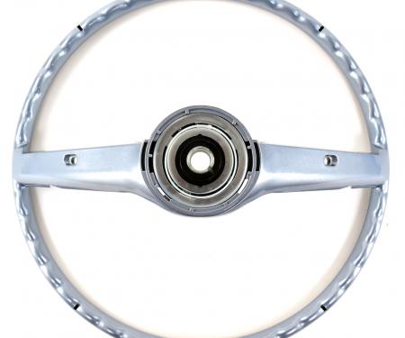ACP Steering Wheel 2-Spoke Deluxe Woodgrain Blue FM-ES008FB
