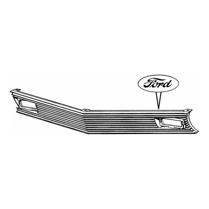 Daniel Carpenter 1970 Mach I Grille with Sport Lamps D0ZZ-8200-B
