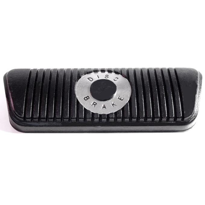 Metro Moulded Parts 1973 Ford Mustang Brake Pedal Pad, with Center Chrome Ring CB 111-J