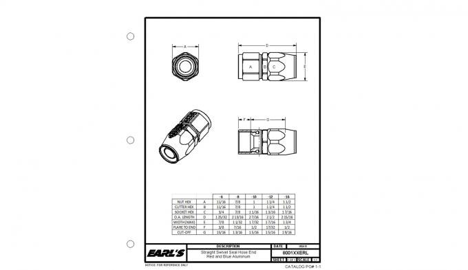 Earl's Swivel-Seal® Hose End 800108ERL
