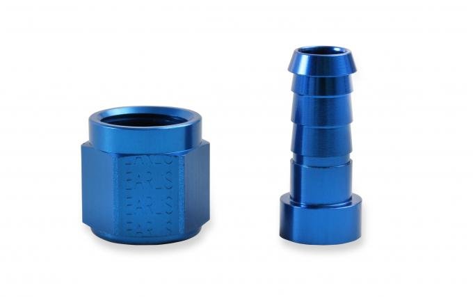 Earl's Auto-Crimp Hose End, Straight, Size -4, Blue 700104ERL
