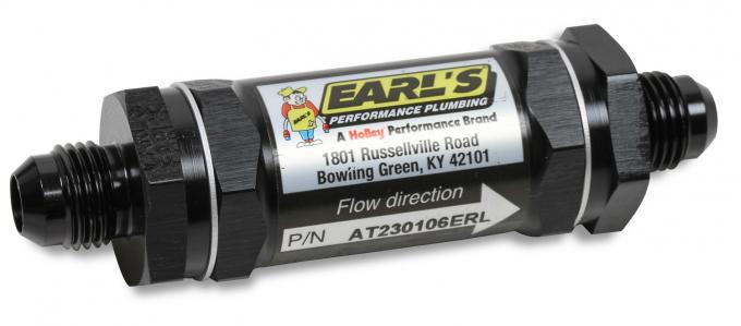Earl's Performance Aluminum In-Line Fuel Filter AT230104ERL