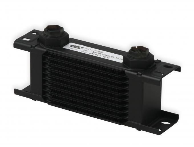 Earl's UltraPro Oil Cooler, Black, 10 Rows, Narrow Cooler, 10 O-Ring Boss Female Ports 210ERL