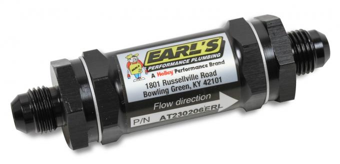 Earl's Performance Aluminum In-Line Fuel Filter AT230208ERL