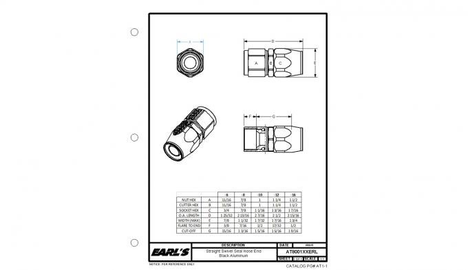 Earl's Swivel-Seal® Hose End AT800112ERL