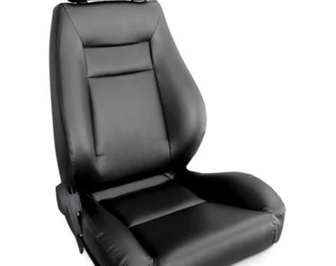 Procar Elite Seat, Right, Black Leather