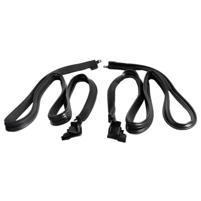 Metro Moulded Parts 1967-1968 Ford Mustang Molded Roof Rail Seals, for 2-Door Fastback RR 6903