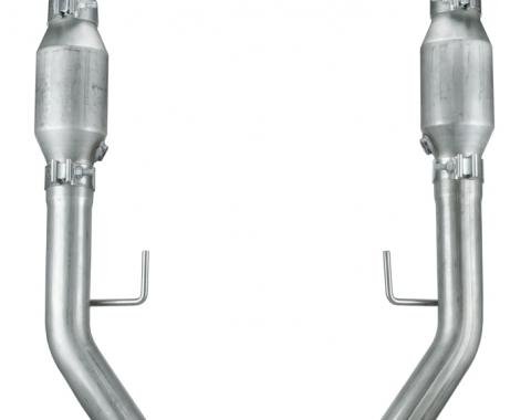 Pypes Mustang Exhaust H Pipe For Short Tube Headers Catted 2.5 Inch H-Pipe For 05-10 Mustang GT Hardware Incl Natural 409 Stainless Steel Exhaust HFM26E