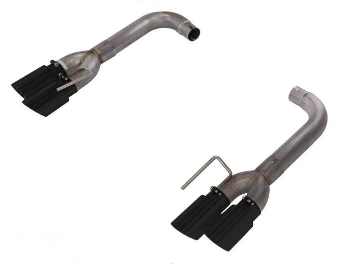 Pypes Axle Back Exhaust 18-Pres Mustang GT Split Rear Quad Exit 3 in Quad 304 Stainless Steel Black Coated Tips Incl Hardware/Muffler Delete Exhaust SFM88MSB