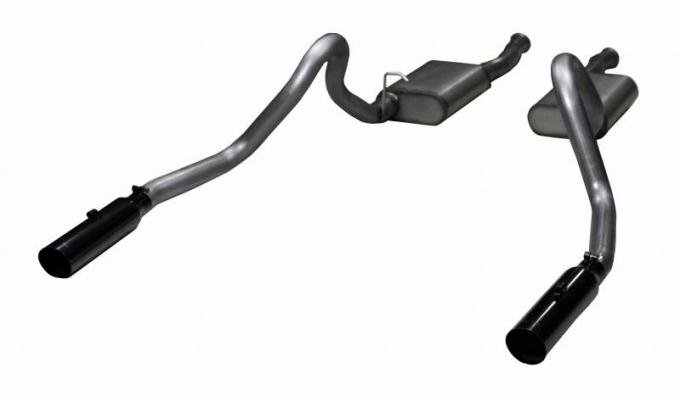 Pypes Cat Back Exhaust System 99-04 Mustang GT Split Rear Dual Exit 2.5 in Intermediate And Tail Pipe Hardware/Violator Muffler/3.5 in Black Tips Incl Natural Finish 409 Stainless Steel Exhaust SFM27VB