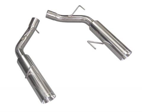 Pypes Pype Bomb Series Axle Back Exhaust System 05-10 Mustang Split Rear Dual Exit Incl Axle back Pipe 4 in Polished Tips Hardware Polished Finish 304 Stainless Steel Exhaust SFM60MS