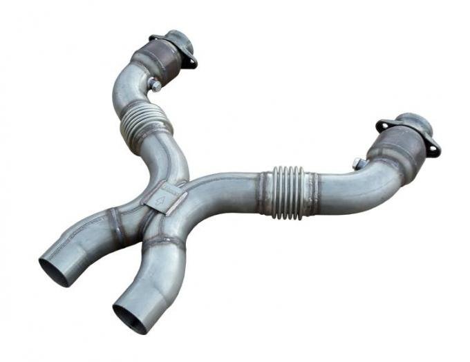 Pypes Exhaust X-Pipe Kit 3 in Catted Hardware Not Incl Natural 409 Stainless Steel For HDR76S Headers Exhaust XFM76