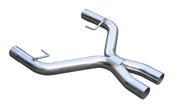 Pypes Exhaust X-Pipe Kit Intermediate Pipe 05-10 Ford Mustang GT 2.5 in Hardware Incl Natural 409 Stainless Steel Exhaust XFM43