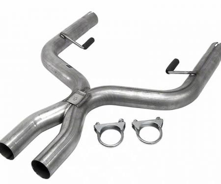 Pypes Exhaust X-Pipe Kit Intermediate Pipe 05-10 Mustang V6 2.5 in Hardware Incl Natural 409 Stainless Steel Exhaust XFM44