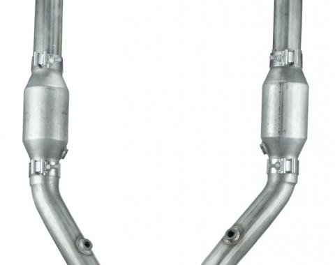 Pypes Exhaust H Pipe Catted 99-04 Mustang 2.5 in H-Pipe Hardware Incl Natural 409 Stainless Steel Exhaust HFM36E