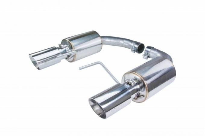 Pypes Axle Back Exhaust 15-17 Mustang GT Split Rear Dual Exit 3 in Polished Tips Hardware Included Polished 304 Stainless Steel Exhaust SFM82MS