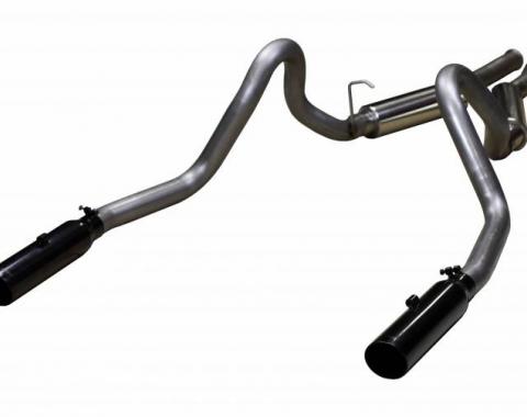 Pypes Cat Back Exhaust System 79-04 Mustang Split Rear Dual Exit 2.5 in Intermediate And Tail Pipe Hardware/M80 Muffler/3.5 in Black Tips Inc Natural Finish 409 Stainless Steel Exhaust SFM29VB