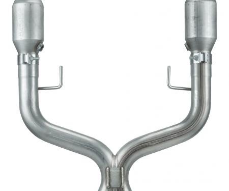 Pypes Exhaust X Pipe Catted For Long Tubes 05-10 Mustang 2.5 in X-Pipe Hardware Incl Natural 409 Stainless Steel Exhaust XFM55E