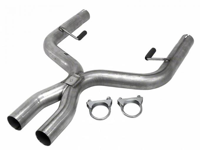 Pypes Exhaust X-Pipe Kit Intermediate Pipe 05-10 Mustang V6 2.5 in Hardware Incl Natural 409 Stainless Steel Exhaust XFM44