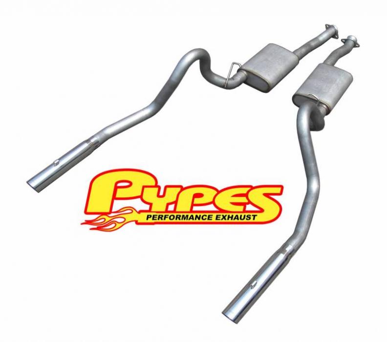 Pypes Cat Back Exhaust System 7997 Mustang LX/GT Split Rear Dual Exit