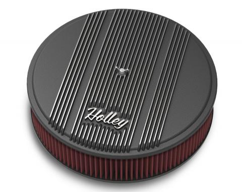Holley Finned Vintage Style Air Cleaner, 14" Diameter X 3" Tall, Round 120-153