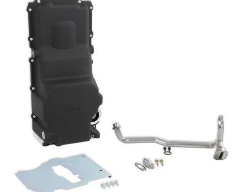 Holley GM LS Swap Oil Pan, Black, Additional Front Clearance 302-3BK