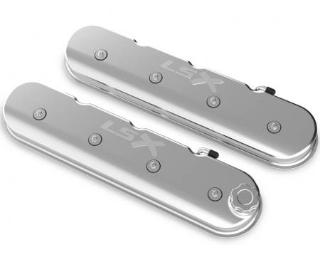 Holley Tall LS Valve Cover with LSX Logo, Polished Finish 241-406