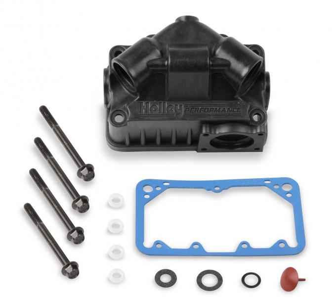 Holley Hard Core Gray Aluminum Center Hung "V" Bowl Kit, Secondary with Pump Provisions 134-73HB