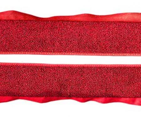 OER 1981-86 Mustang Coupe/Hatchback With Power Locks Door Panel Carpet Inserts - Red A413002