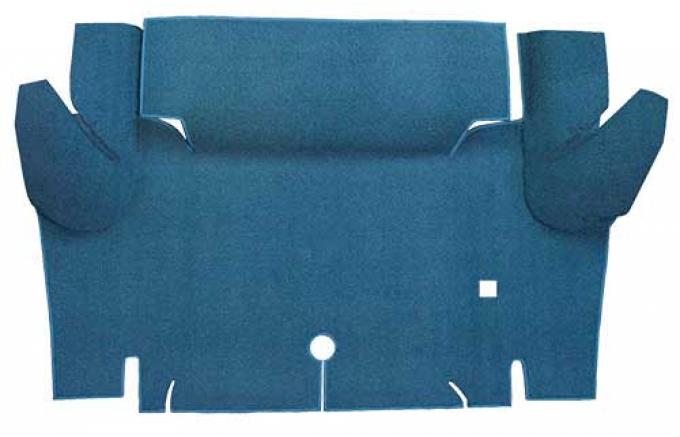 OER 1965-66 Mustang Convertible Loop Carpet Trunk Floor Mat - Medium Blue A4052A41